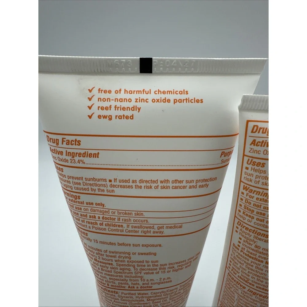 Thinkbaby Zinc Oxide Mineral Sunscreen 3pc Set SPF30 Stick SPF50 3oz &6oz Lotion